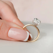 Solitaire Elongated Cushion Cut Moissanite Engagement Ring Handmade Wedding & Anniversary Gift for Women Mapple Gems